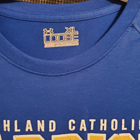 Blue drifit like football shirt. Super soft. - Picture 2 of 3